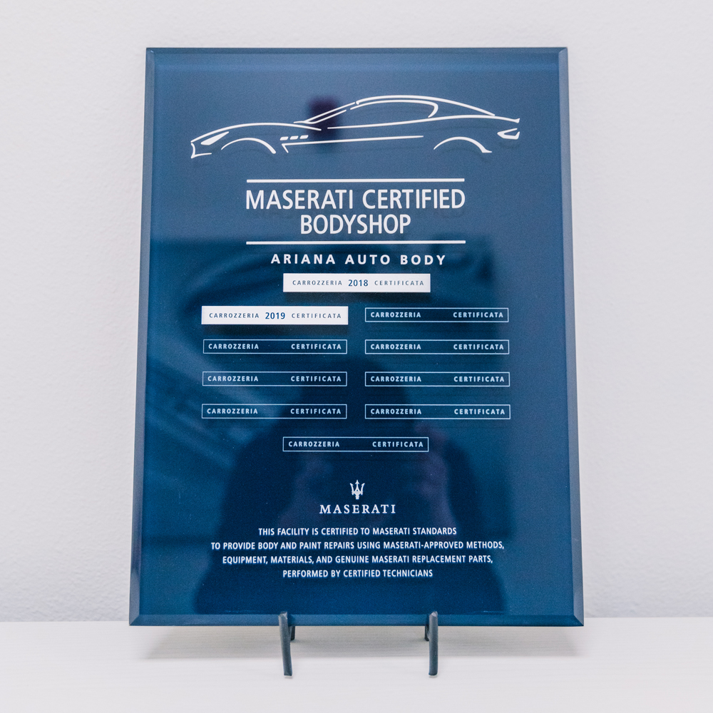 Maserati Certified Body Shop Certification