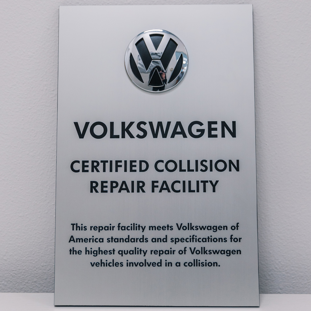 VOLKSWAGEN Certified Collision Center Certification