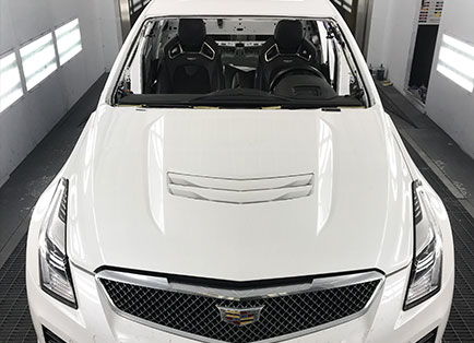 White Cadillac front